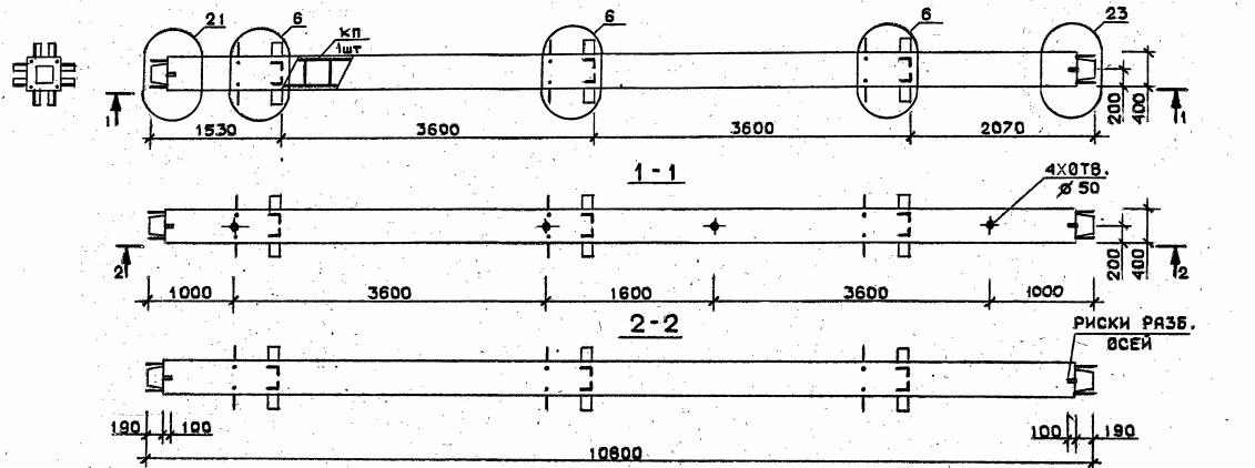 Колонна 2КС 36.108-7-с Серия 1.020.1-2с/89