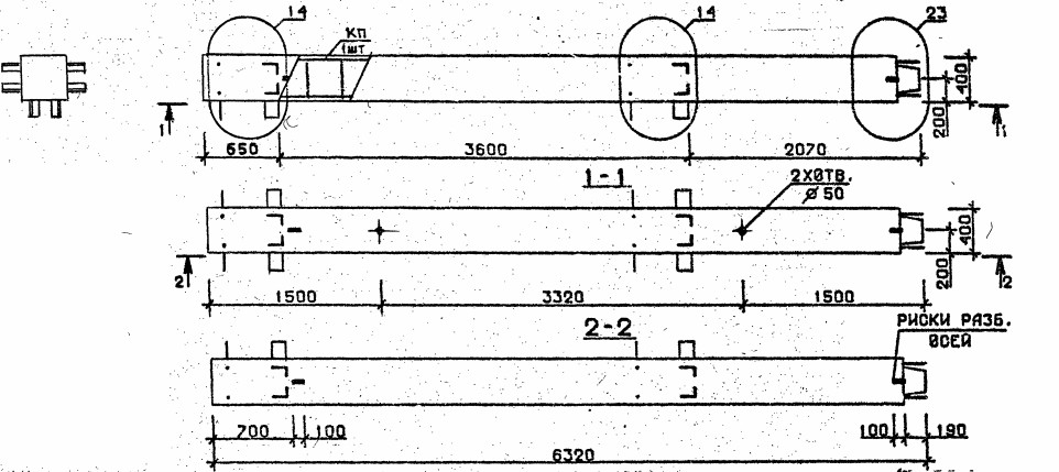 Колонна 4КВ 36.63-1-с Серия 1.020.1-2с/89